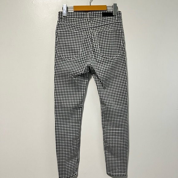 Stradivarius Gingham High-Waisted Pants - Size 6 - Picture 6 of 9